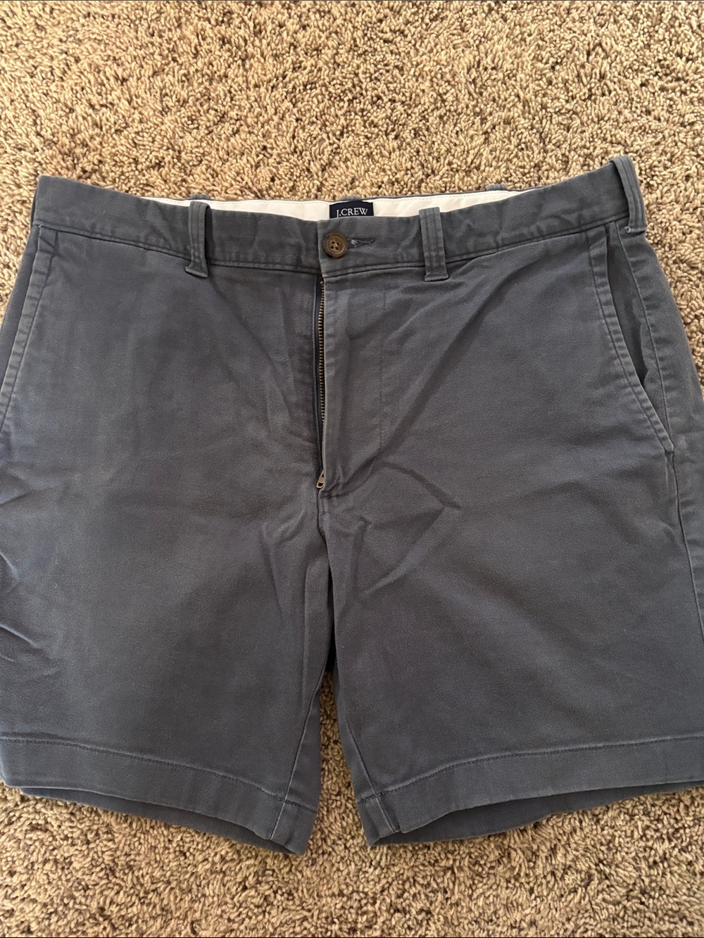 J. Crew Men's Slate Gray Flat-Front Chino Shorts